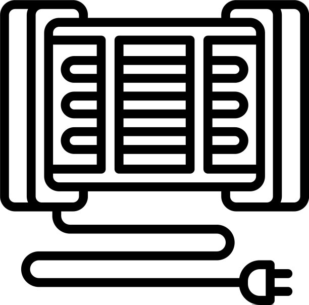 现代家用暖气轮廓图标图片下载