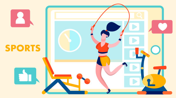 健康生活方式健身博客平坦图片下载