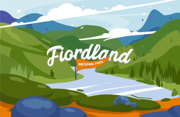 令人惊叹的山景峡湾图片下载