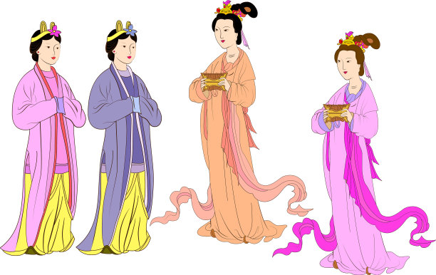 适合中国元朝或蒙古王朝的妇女图片下载