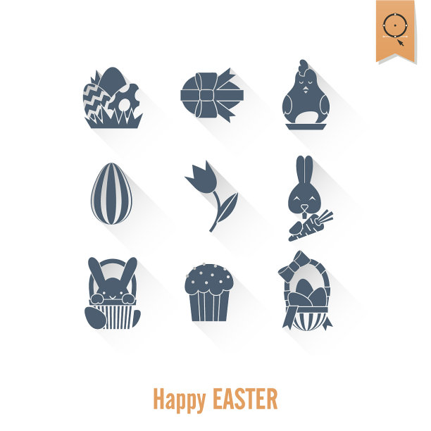 庆祝复活节的图标图片下载