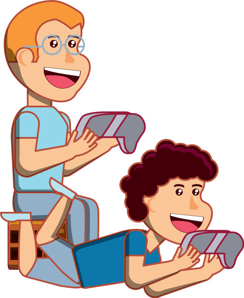 男孩与游戏控制角色图片下载