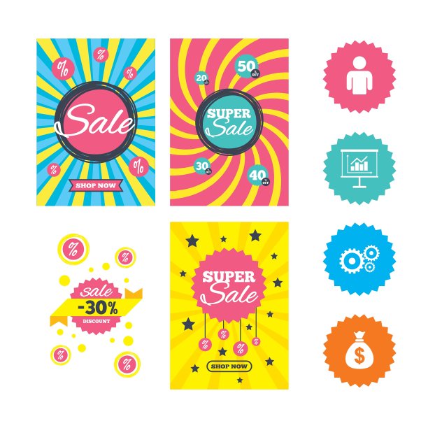 商业标志人类和展示板图片下载