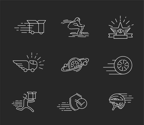 图标和标志的速度运动可编辑图片下载