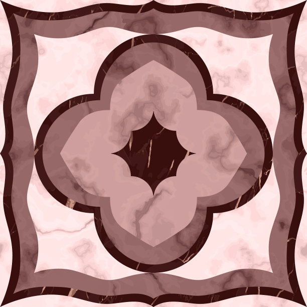 奢华的粉色大理石马赛克经典无缝图案图片下载