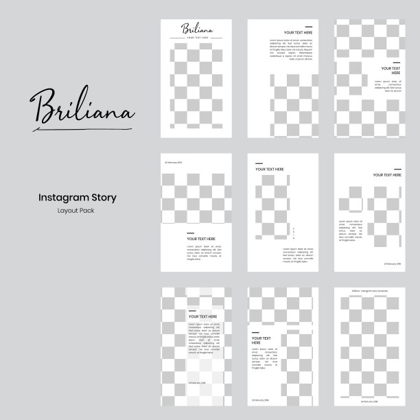 极简instagram故事模板图片下载