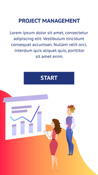 年轻的男人和女人看着增长的分析图表图片下载