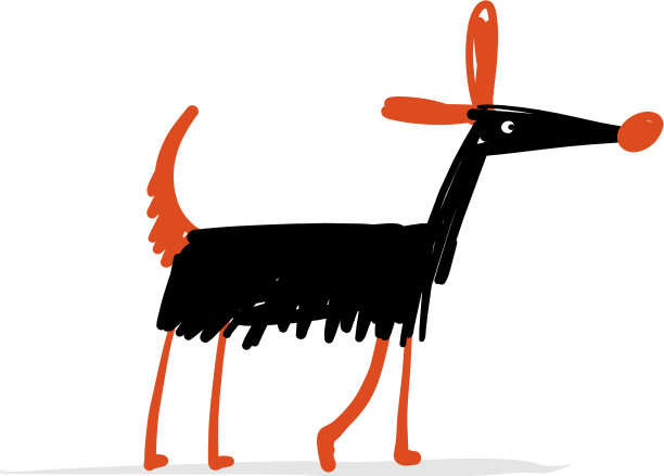 有趣的狗草图为你的设计图片下载