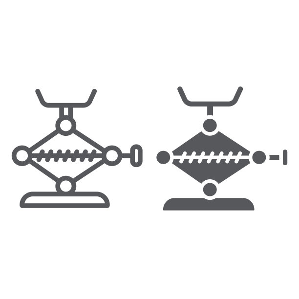 汽车千斤顶线和字形图标汽车和修理汽车图片下载