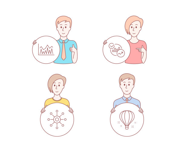 多渠道投资和统计图标空气图片下载