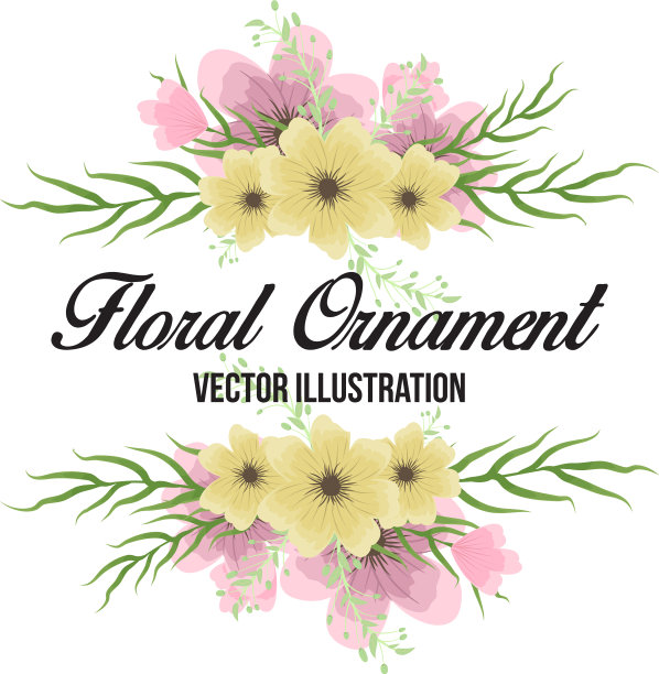 用于婚礼设计的花卉装饰图片下载