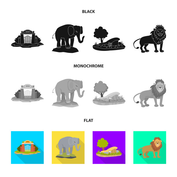 自然和乐趣的标志集图片下载