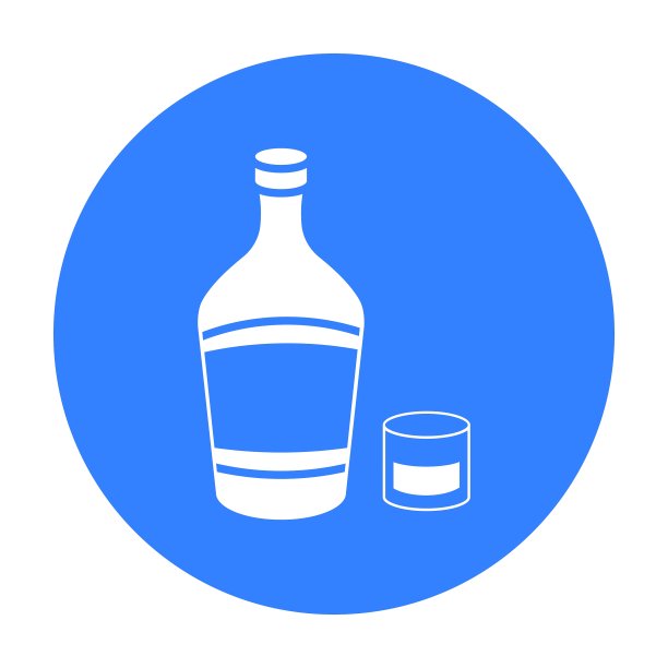 黑色风格的利口酒图标图片下载