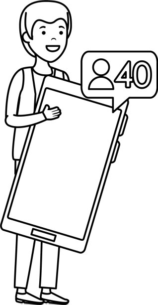 拥有智能手机和语音泡沫的年轻人图片下载