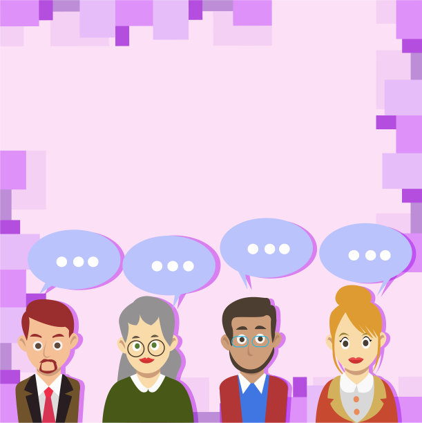 一群商务人士用空白颜色聊天图片下载