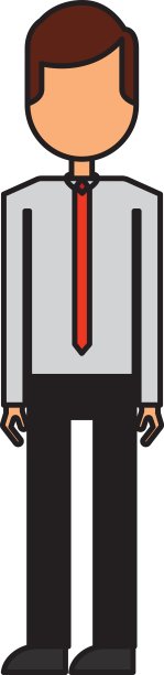 商人角色孤立图标图片下载