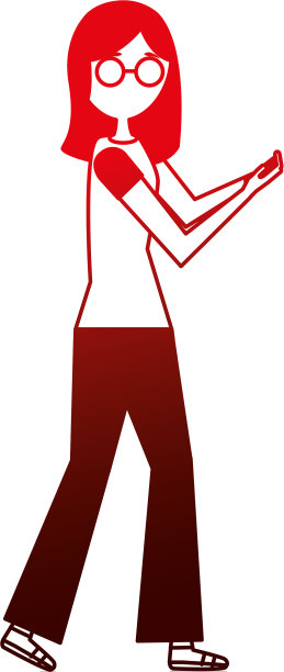 用智能手机走路的女人图片下载