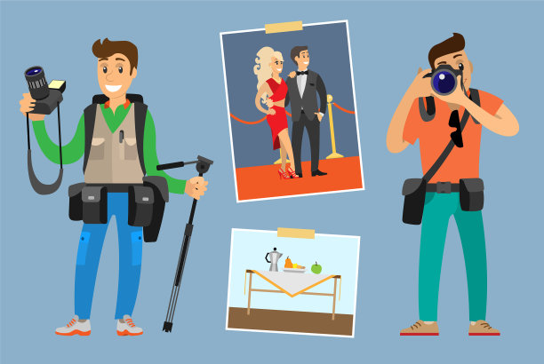 摄影师与相机和摄影师设置图片下载