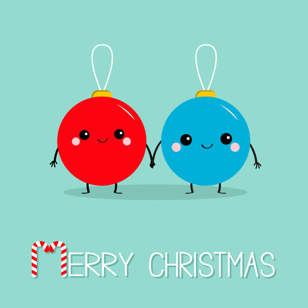 圣诞快乐球玩具偶像set love夫妇图片下载