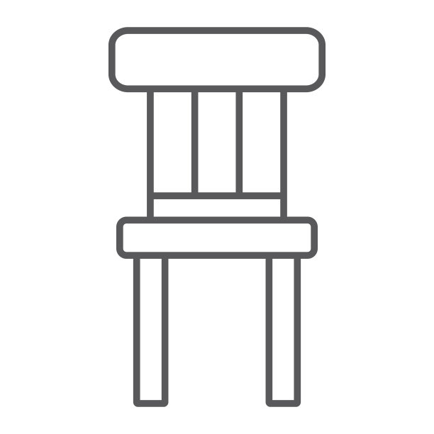 椅子细线图标家具和家凳图片下载