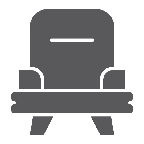 扶手椅字形图标家具和家庭椅子图片下载