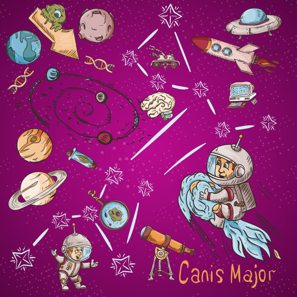 太空星座的名称和颜色上图片下载