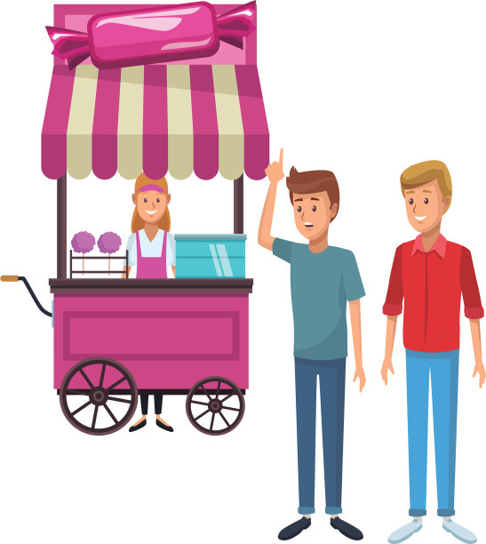 棉花糖车卡通图片下载