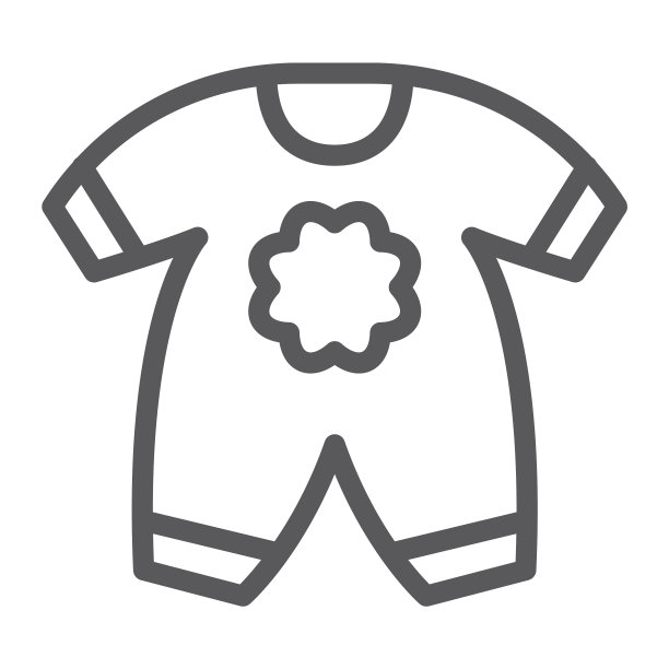 婴儿服装线条图标图片下载