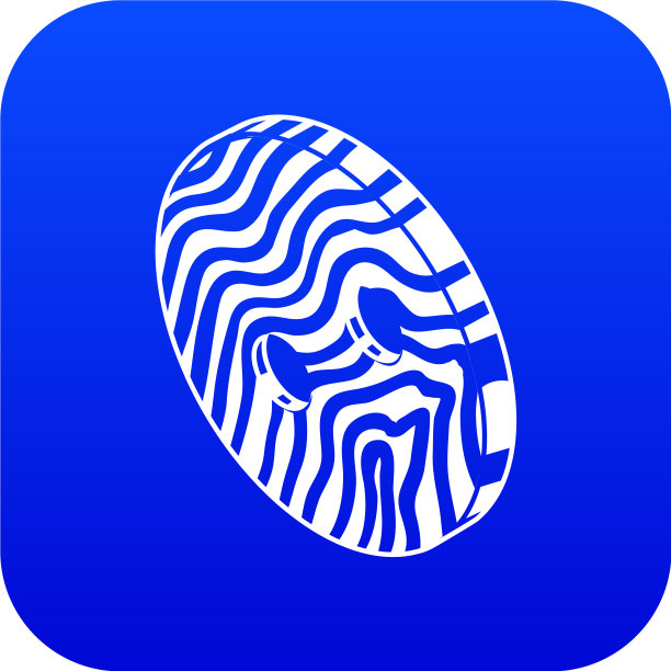 抽象线性衣服按钮图标蓝色图片下载