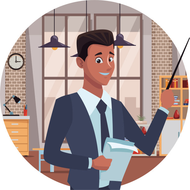 执行官商人卡通图片下载