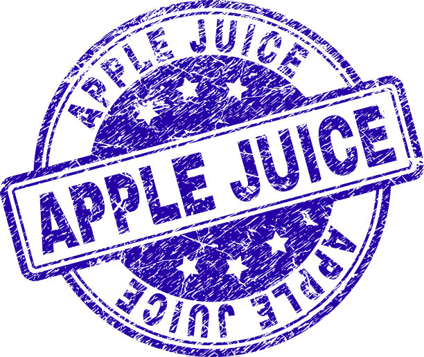 垃圾纹理苹果汁印章印章图片下载