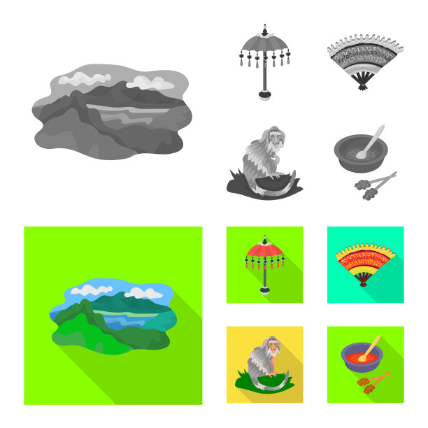 孤立对象和旅行标志设置和图片下载
