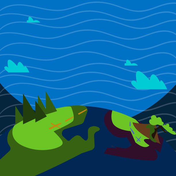 五颜六色的登山风景图片下载