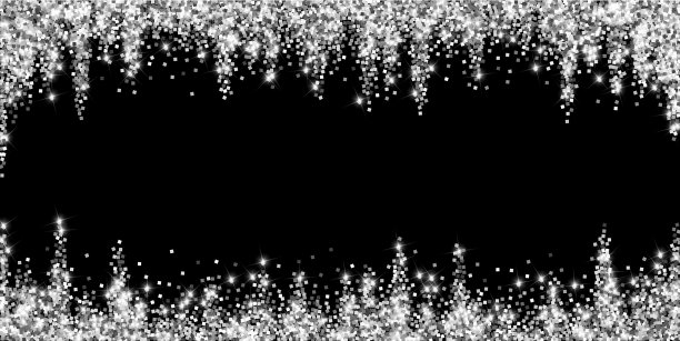 闪闪发光的银光豪华闪闪的五彩纸屑散落图片下载