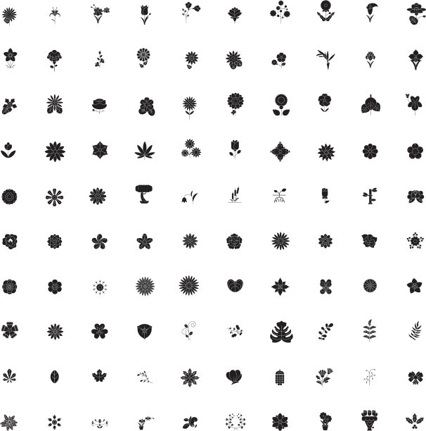 莲花黑概念图标莲花平图片下载