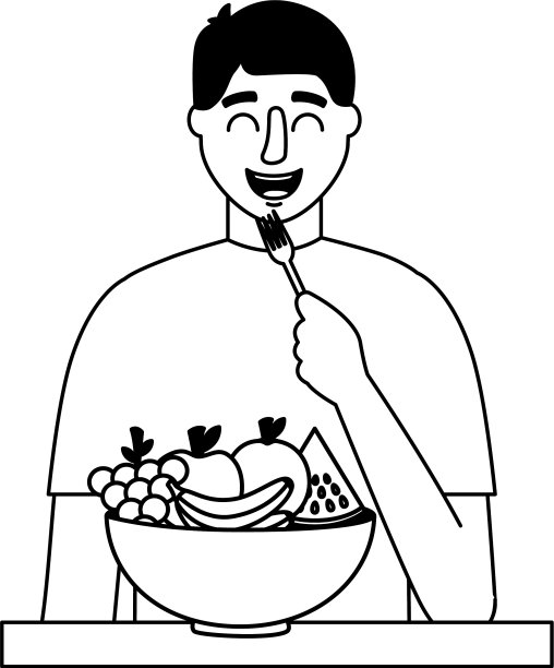 吃水果的人健康食品图片下载
