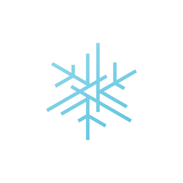雪花标志图标元素图片下载