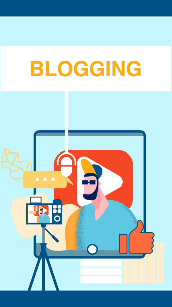 互联网视频博客网站横幅传单模板图片下载