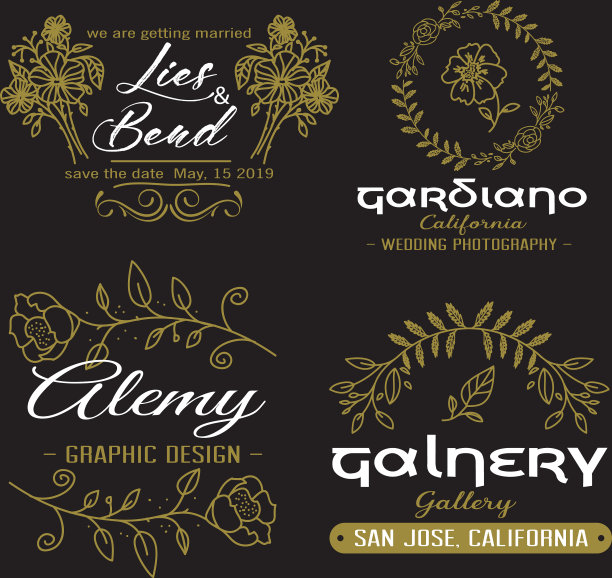 手绘花卉模板最适合你的框架图片下载