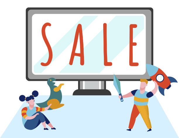 玩具商店折扣卡通图片下载