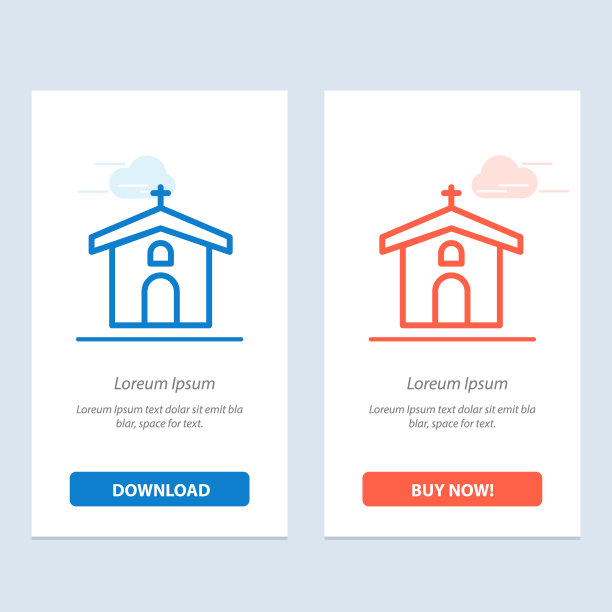 教堂庆祝基督教十字复活节蓝色图片下载