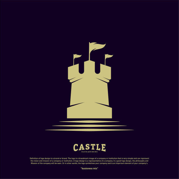 城堡标志设计概念城堡塔标志图片下载