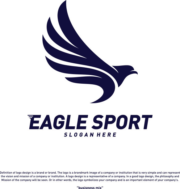 鹰标志设计鸟类标志概念模板图片下载