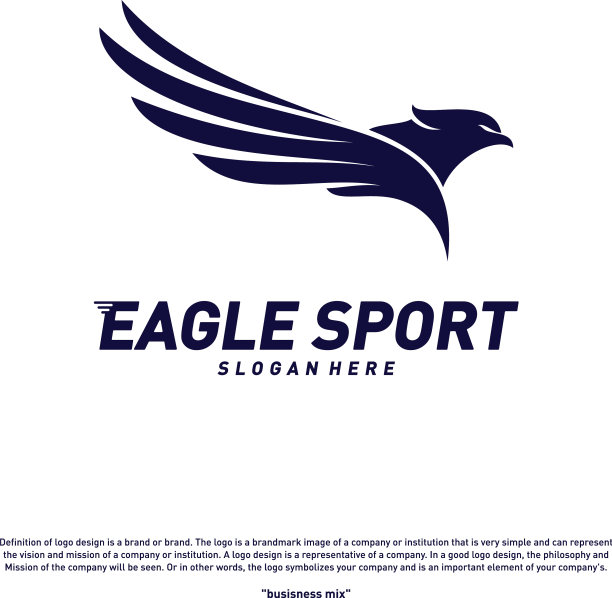 鹰标志设计鸟类标志概念模板图片下载
