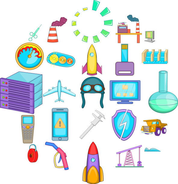 新设备图标设置卡通风格图片下载