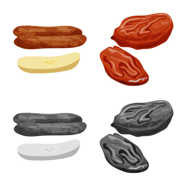 设计食物和原始符号设置食物图片下载