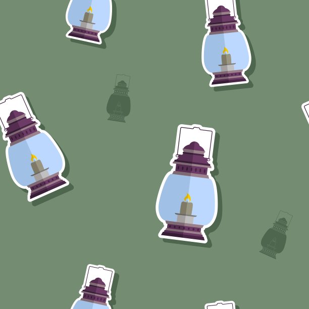 无缝花灯图案图片下载