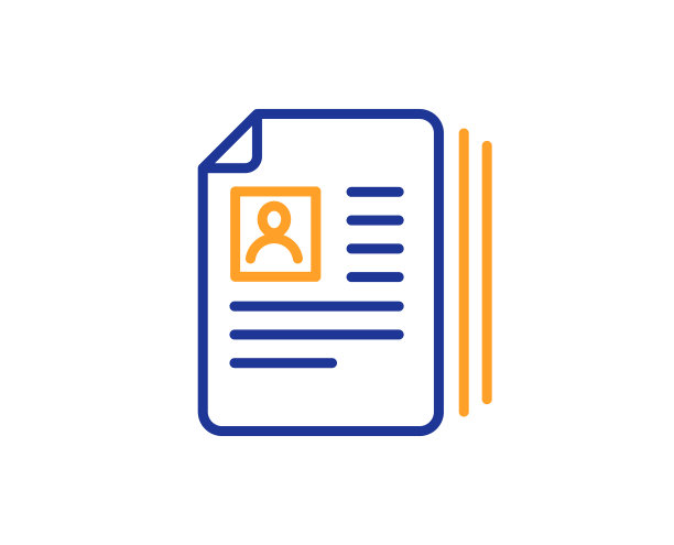 企业招聘线图标简历文件图片下载