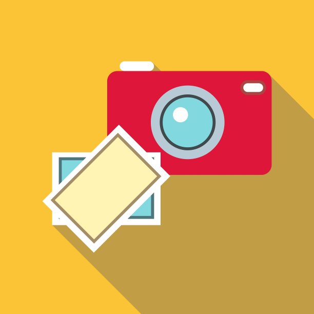 照片图标平面风格图片下载