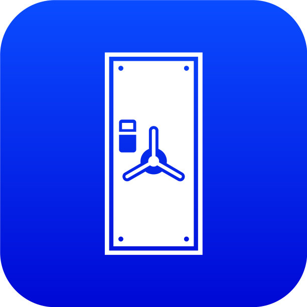 安全门图标数字蓝色图片下载